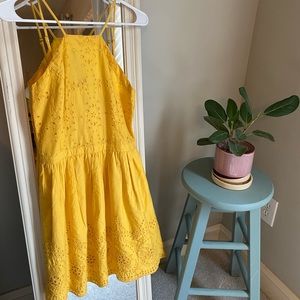 A&F yellow high neck dress